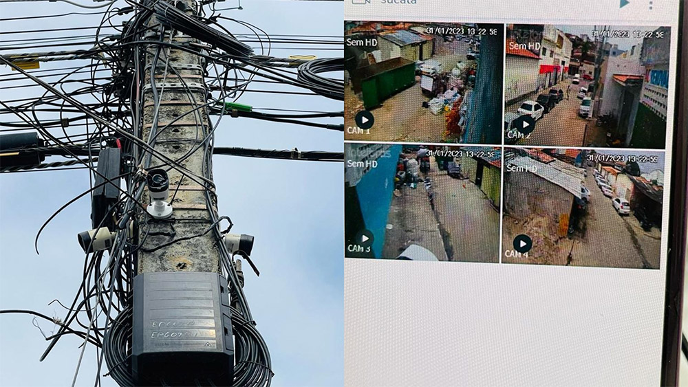 Polícia Civil intercepta sistema de câmeras utilizado por traficante de drogas na região central de Aracaju