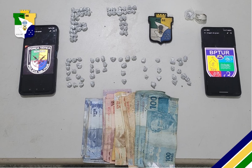 PM prende suspeito de tráfico ilícito de drogas na Orla de Atalaia