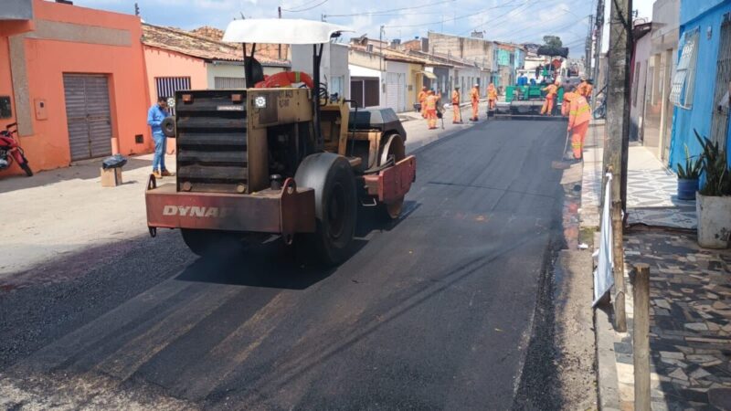 Lagarto avança com obras de recapeamento asfáltico nos bairros Novo Horizonte e Santa Terezinha