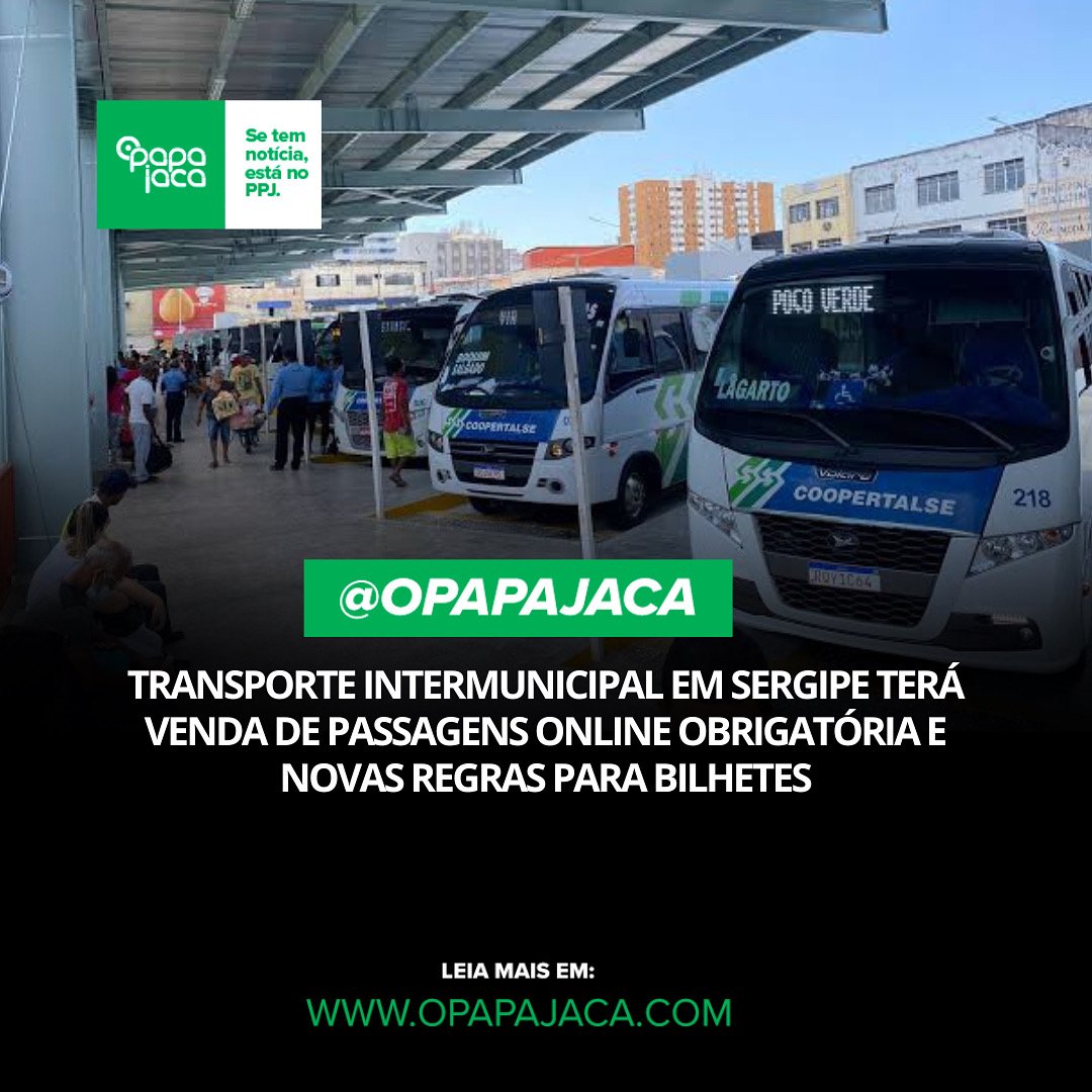 Transporte intermunicipal em Sergipe terá venda de passagens online obrigatória e novas regras para bilhetes